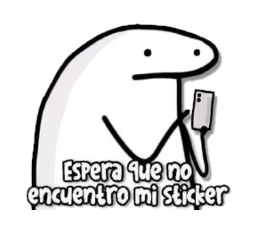 Espera que no encuentro mi sticker